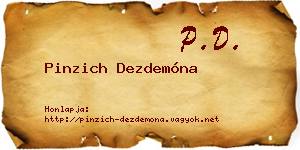 Pinzich Dezdemóna névjegykártya